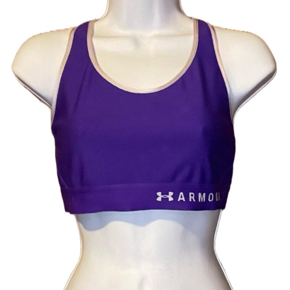 ♥️= 3/$15 Bundle Under Armour Large Purple Sports Bra - Gym Running Athletics